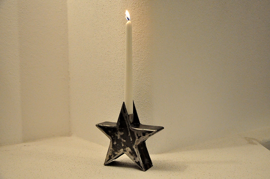 Metall Stern 15cm Kerzenständer