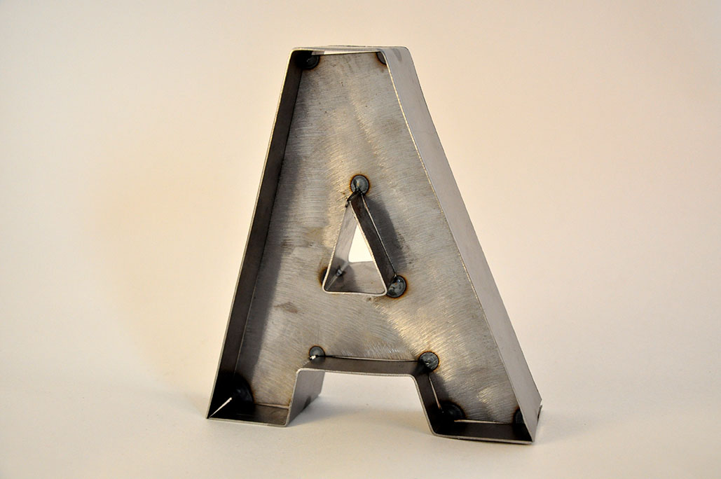 Metall Buchstabe A 15 cm Retro - Feinrost