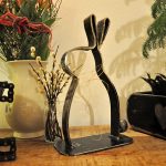 Osterndeko Hase Metall