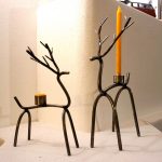 Rentier Paar aus Stahl